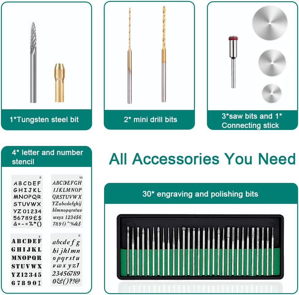 USB Cordless Electric Engraving Pen Kit Mini 3Speed Rotary Etching Machine Engraving Jewelry