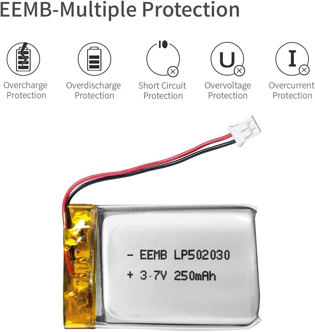 EEMB Lithium Polymer Battery 3.7V 250mAh 502030 Lipo Rechargeable
