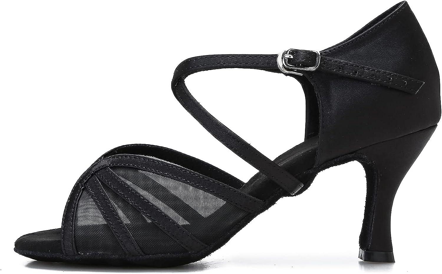 CLEECLI Women s Ballroom Dance Shoes Latin Salsa Dancing Shoes