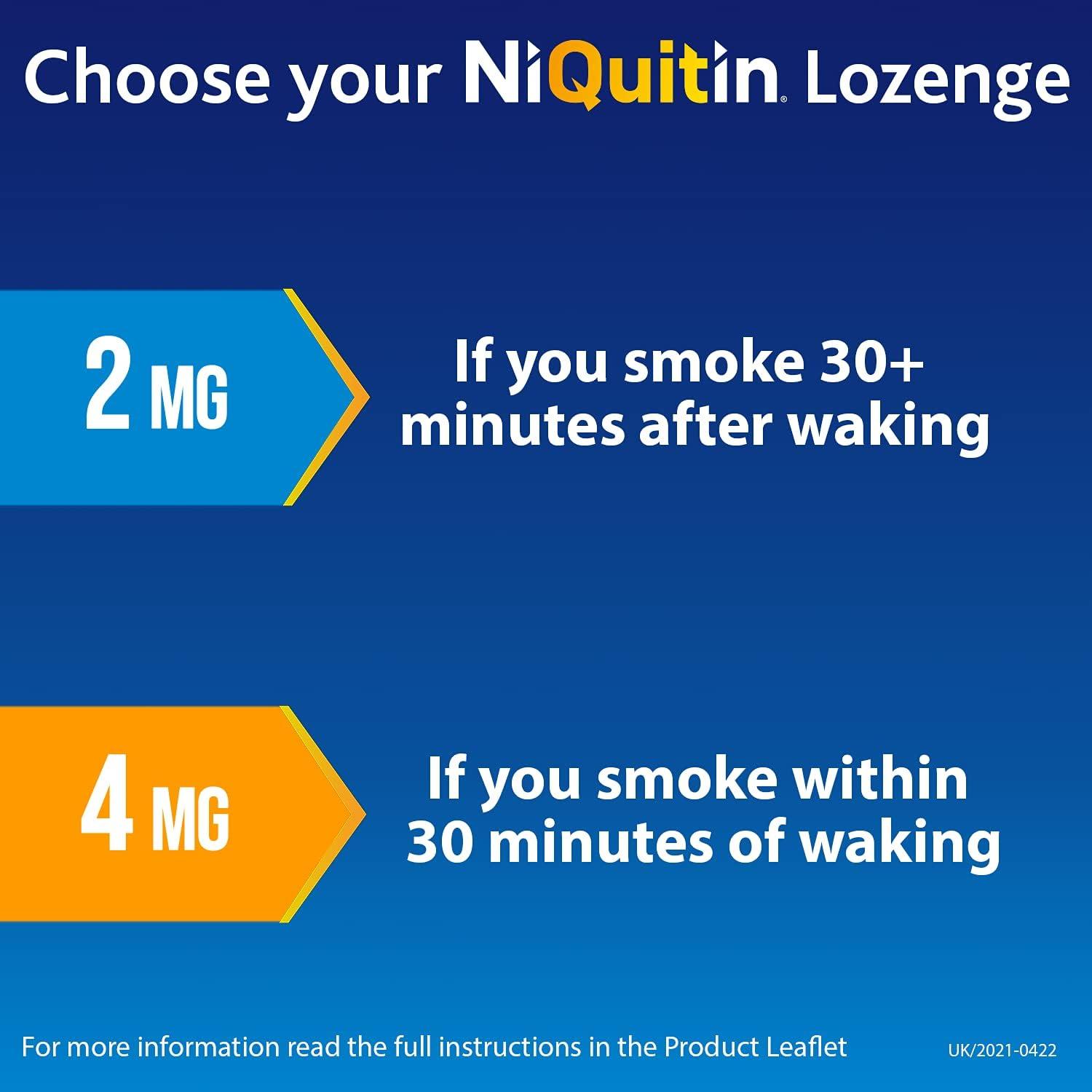 NiQuitin Mint 4 mg Lozenges Effective Smoking Craving Relief 132