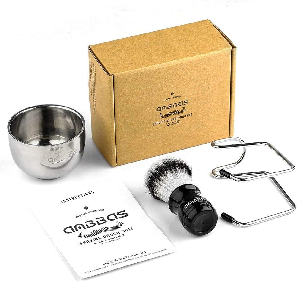 Anbbas Synthetic Badger Shaving Brush Set 3IN1 Shaving Kit with