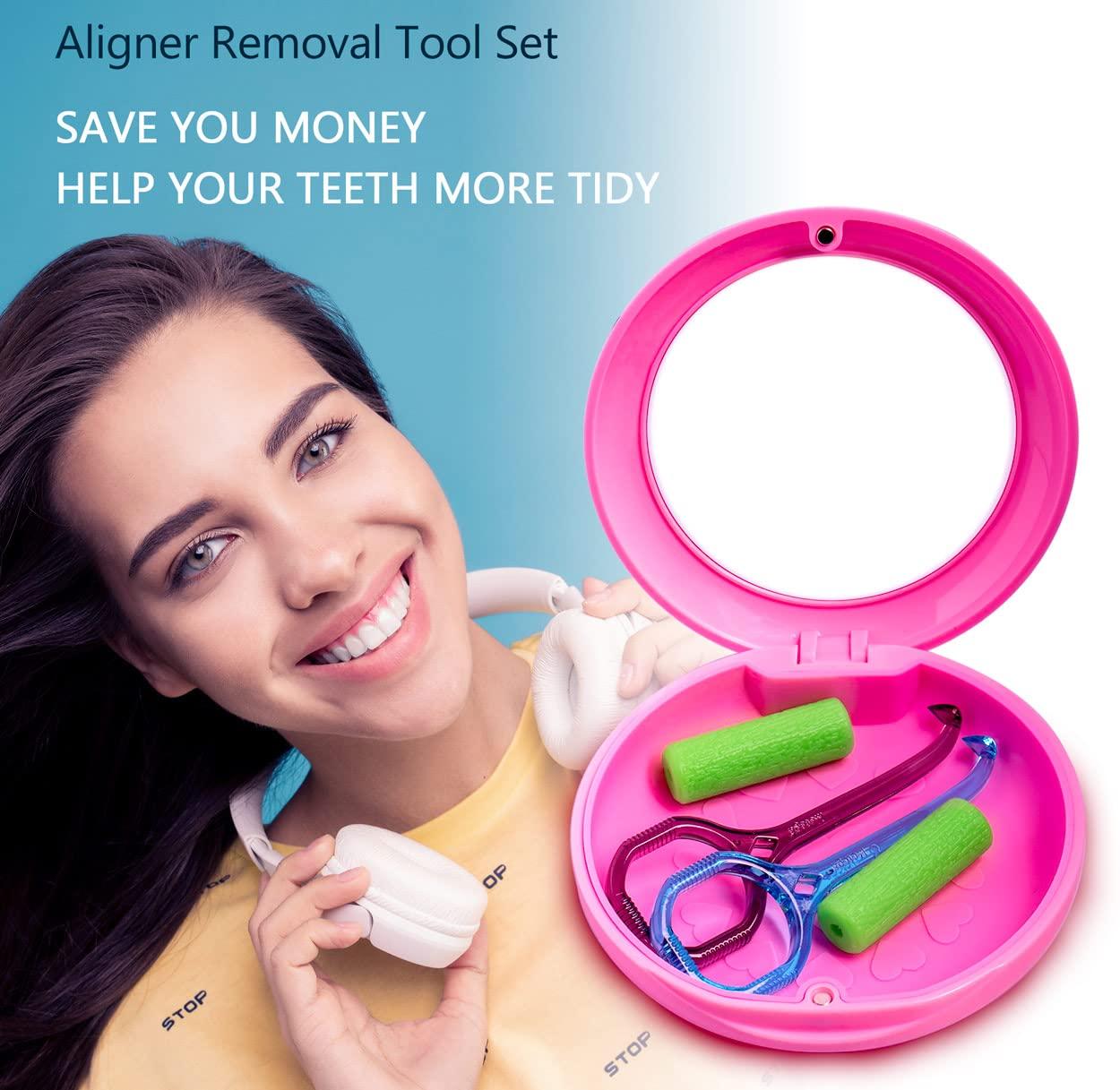 Multifunctional Retainer Case With Cleaning Brush And Chewies Equipped - View #4