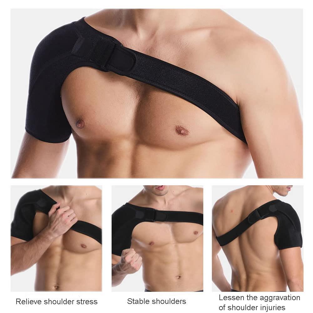 DZOZO Shoulder Stability Brace Shoulder Support Adjustable Shoulder Brace  Neoprene Shoulder Compression Sleeve Injury Recovery Compression Support  Sleeve for Rotator Cuff Injuries Arthritis Sprain