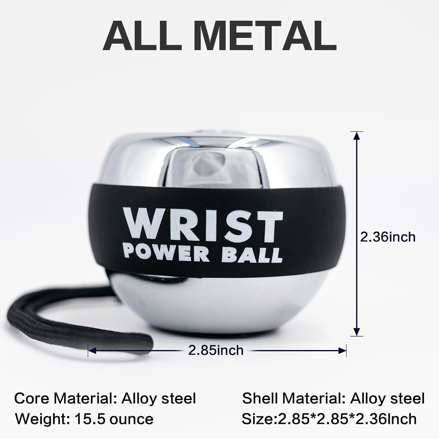 thumbnail image 2 of All-Metal Power Gyro Ball,Weighted Auto-Start Hand Jamaica 2 of 9