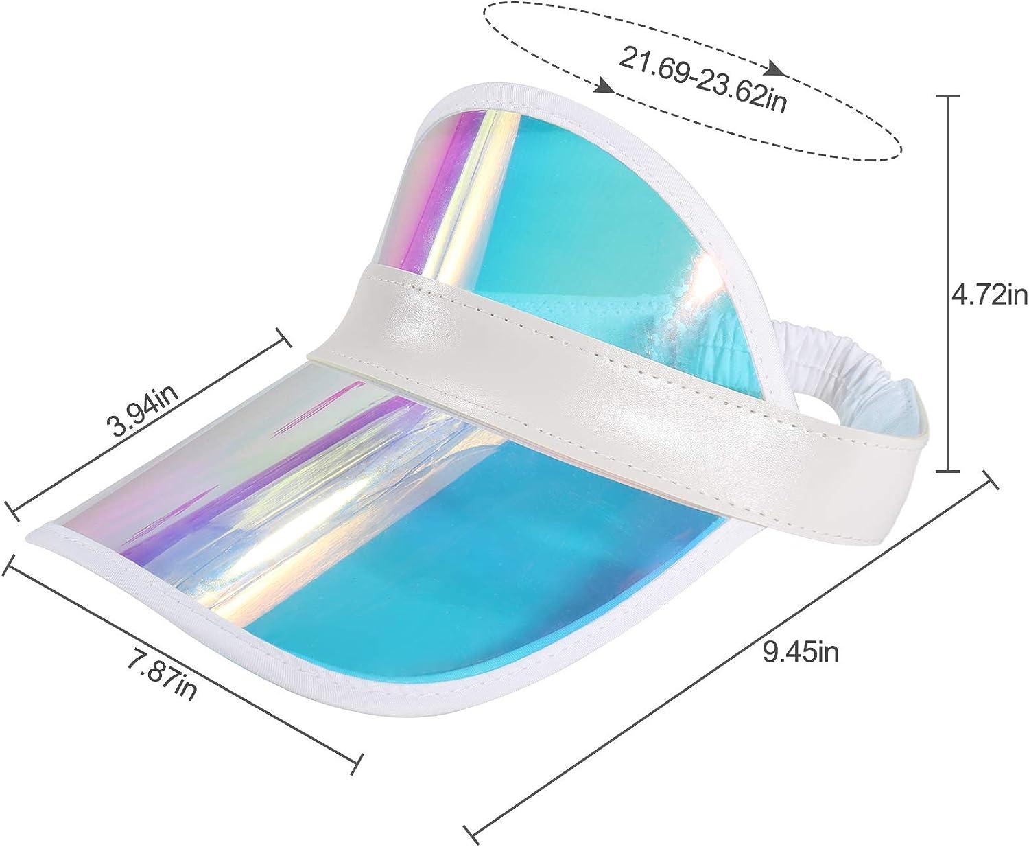 Ultrafun Clear Plastic Sun Visor Hat - UV Protection Cap For Sports & Outdoor Activities
