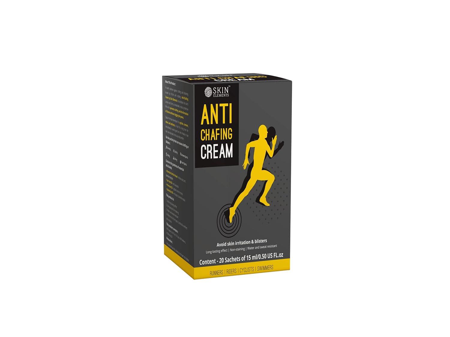 Skin Elements Anti Chafing Cream Pack of 20 Sachets (10 Fl Oz