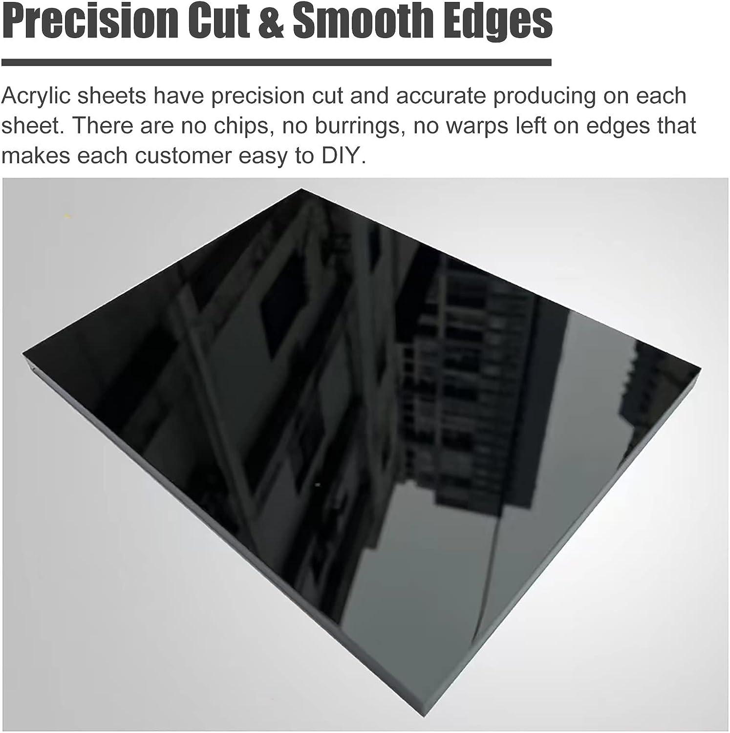 Black Plexiglass Acrylic Sheets - Pre-Cut and Cut-to-Size