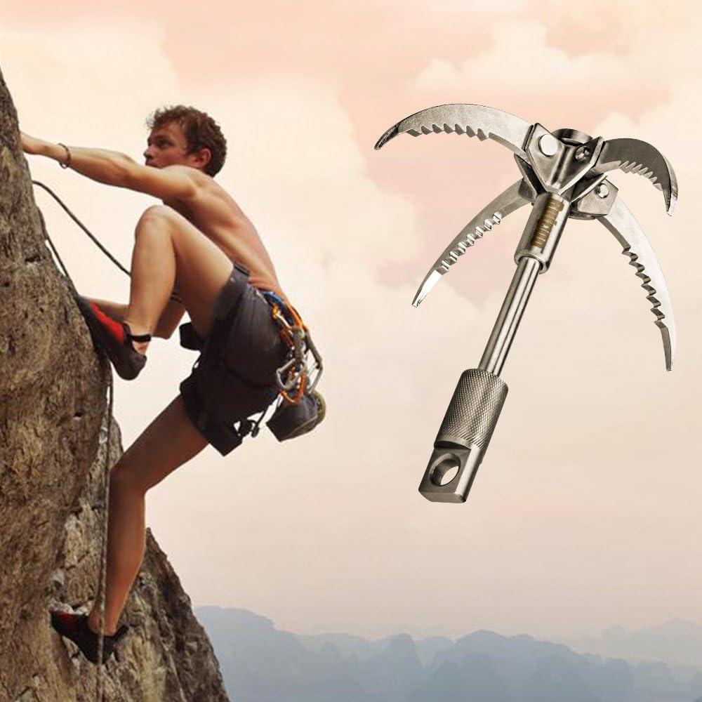 Grappling Hook Folding Claw Multifunctional Stainless Steel Hook for  Outdoor Survival Four Claws