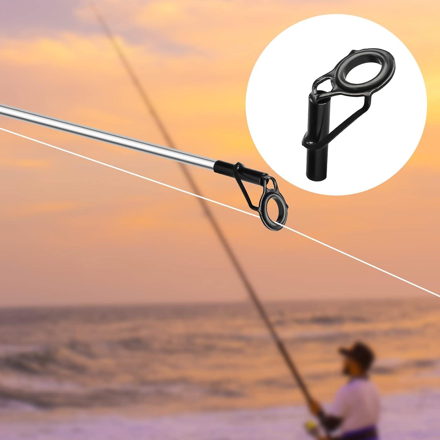 Kinbom 8-Piece Stainless Steel Rod Tips Repair Set - Fishing Rod Guide Rings for Freshwater & Saltwater | Durable Ceramic Repair Kit (Black) | Buy Now with Express International Delivery | GoSupps.com Kinbom 8-Piece Stainless Steel Rod Tips Repair Set - Fishing Rod Guide Rings for Freshwater & Saltwater | Durable Ceramic Repair Kit (Black) | Buy Now with Express International Delivery | GoSupps.com