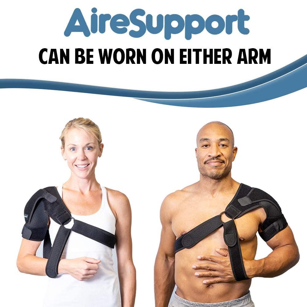 AireSupport Adjustable Shoulder Compression Sleeve with Ice/Heat Pack