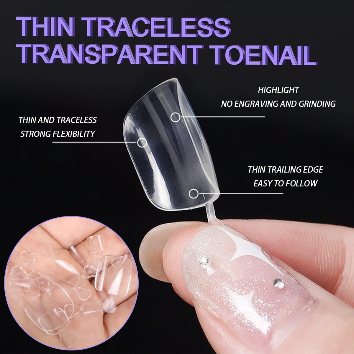 YADADA 240 Pieces Fake Toenail Tips Acrylic False Toenails Full Cover
