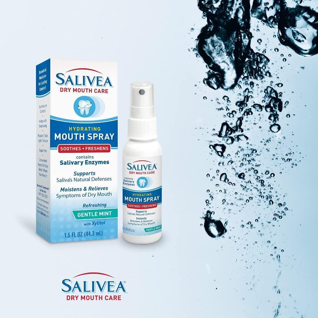 Salivea Extra Gentle Dry Mouth Spray Soothing Mint Mouth Spray