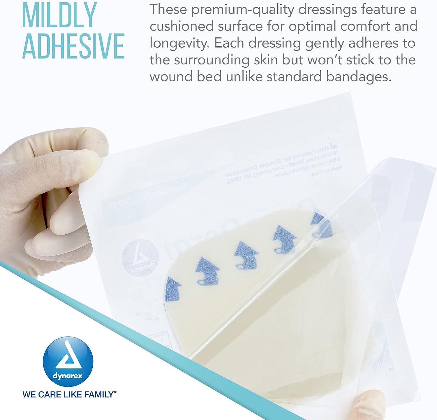 Dynarex3018 Hydrocolloid Dressing 4x4 Extra Thin Pack of 12/10/Cs