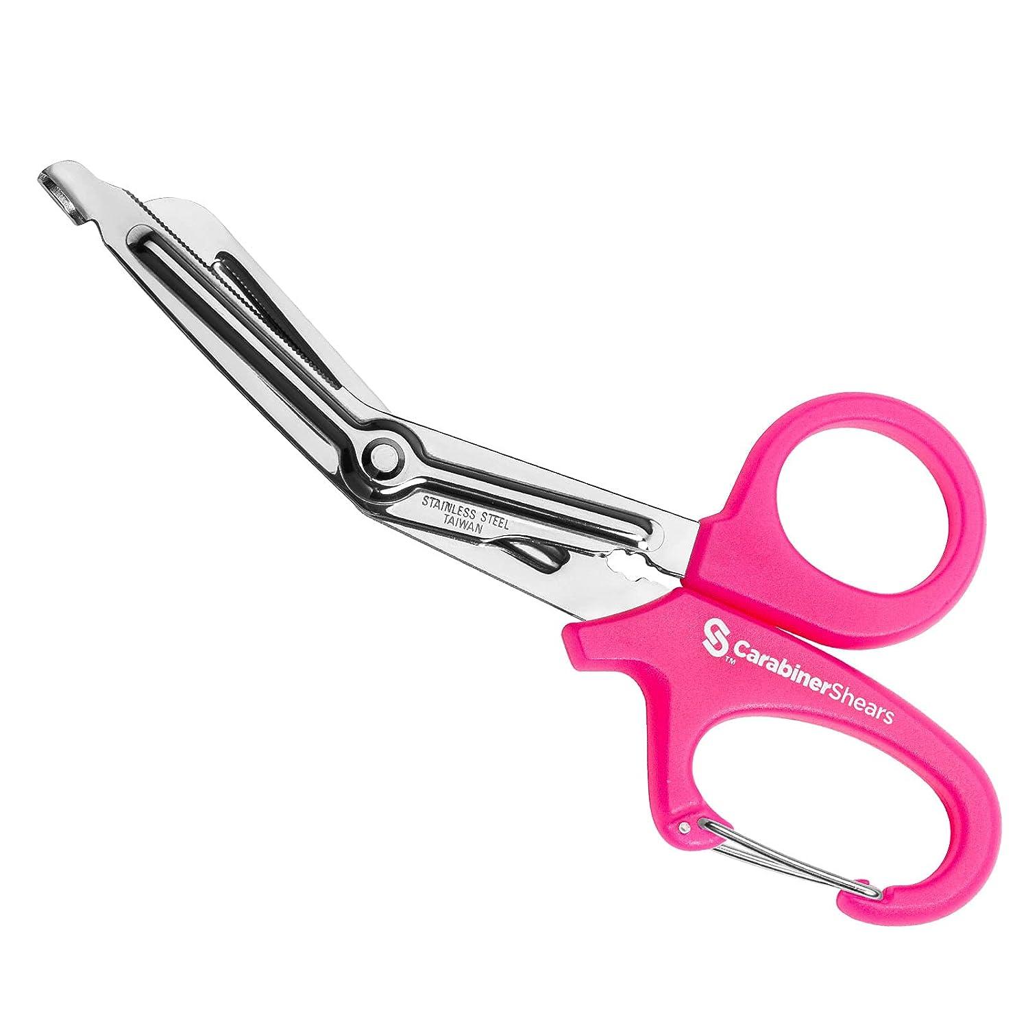 Trauma Shears with Carabiner Stainless Steel Bandage Scissors for