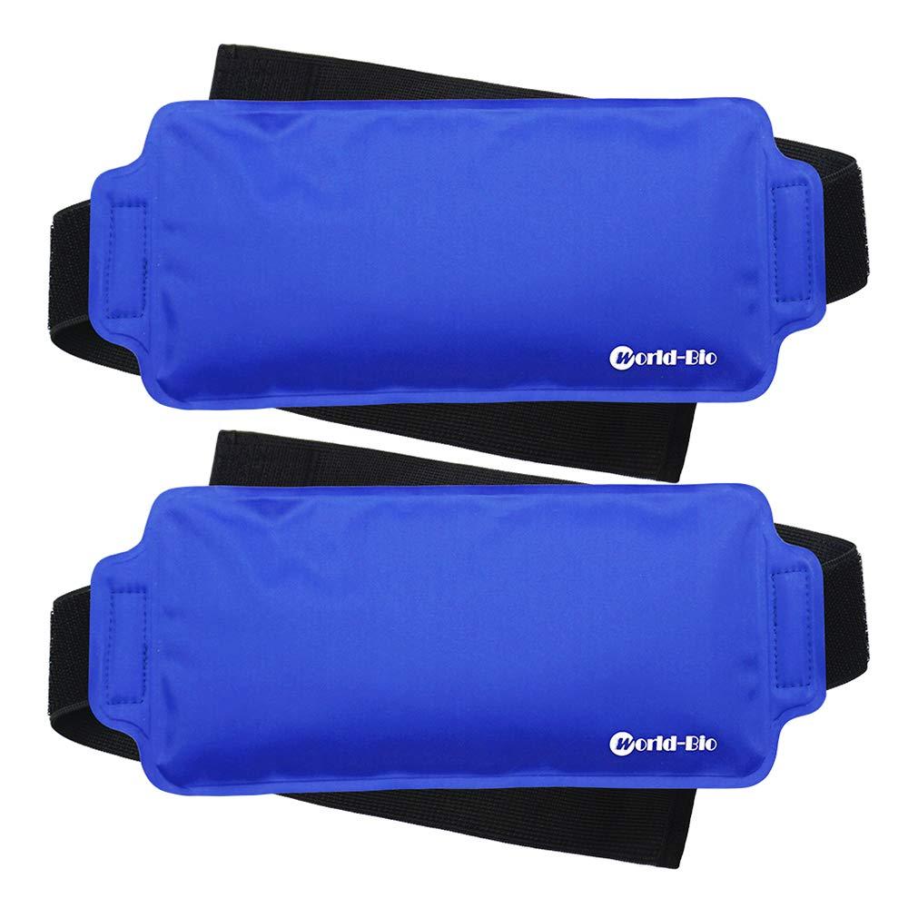 Adjustable Ice Pack Wrap for Injuries 2 Reusable Hot Cold Packs for