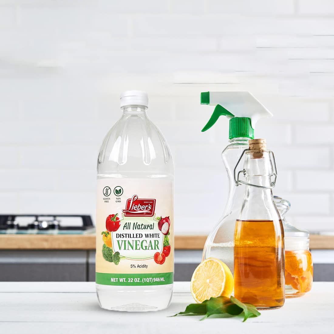 Organic Liebers White Vinegar 32oz Pack of 2 NonGMO, GlutenFree All