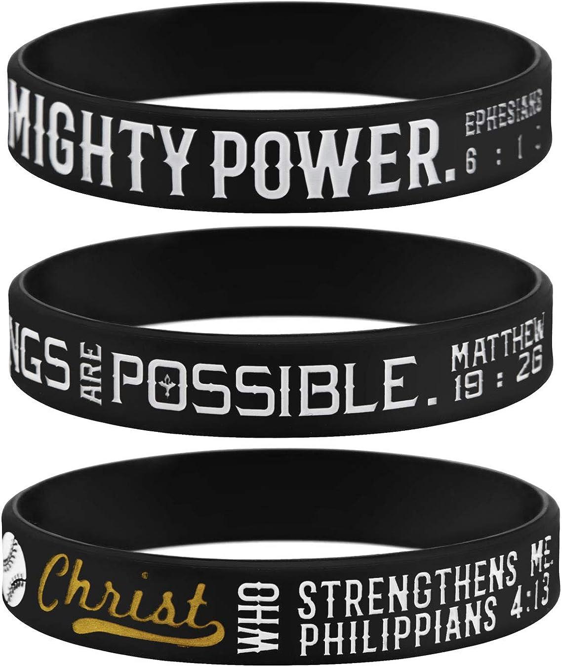 Dropship 8PCS Religious Silicone Bracelets Wristbands Bible Verses Bracelets  For Men Women Christian Religious Gifts to Sell Online at a Lower Price |  Doba