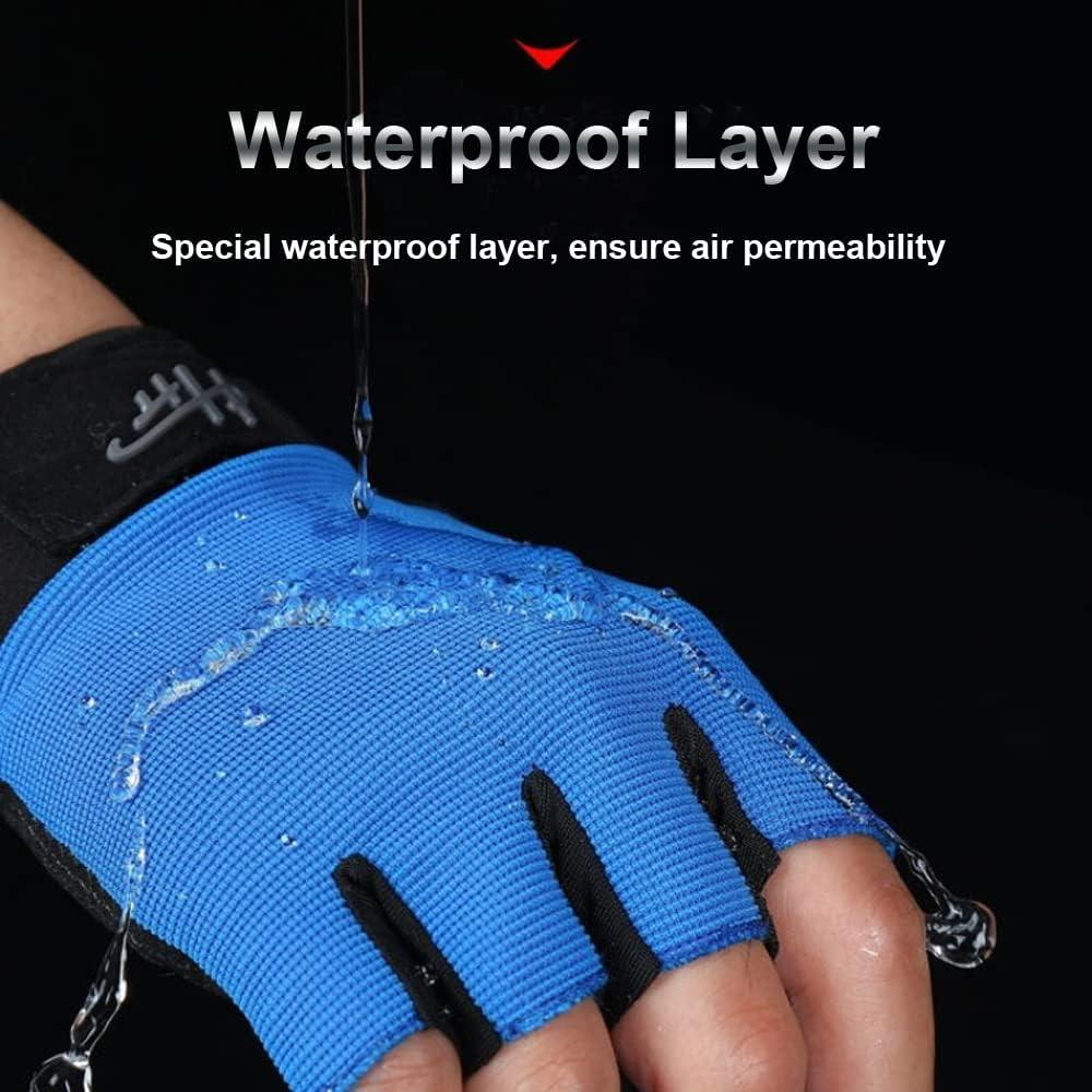 SUJAYU Fingerless Gloves, Fishing Gloves Paddling Gloves Sailing Gloves  Rowing Gloves Kayak Gloves Water Gloves Sports Gloves, Fishing Gloves Men &  Women Large Blue