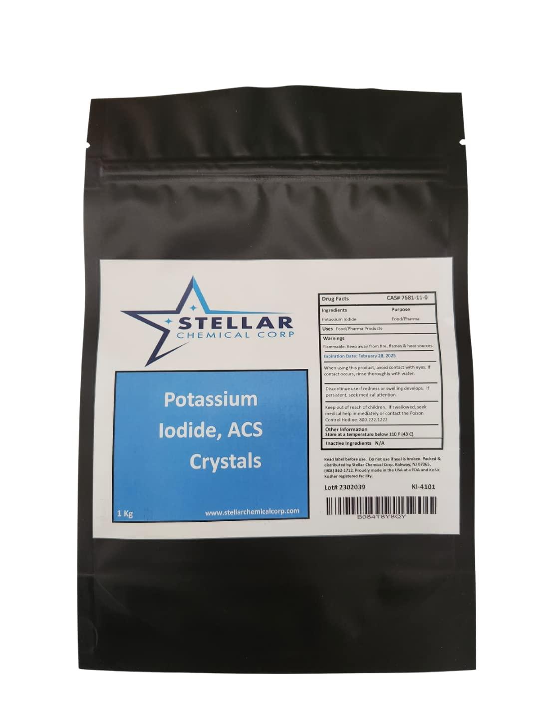 Potassium Iodide USP 1 KG (1000 Grams) by Stellar Chemical Corp