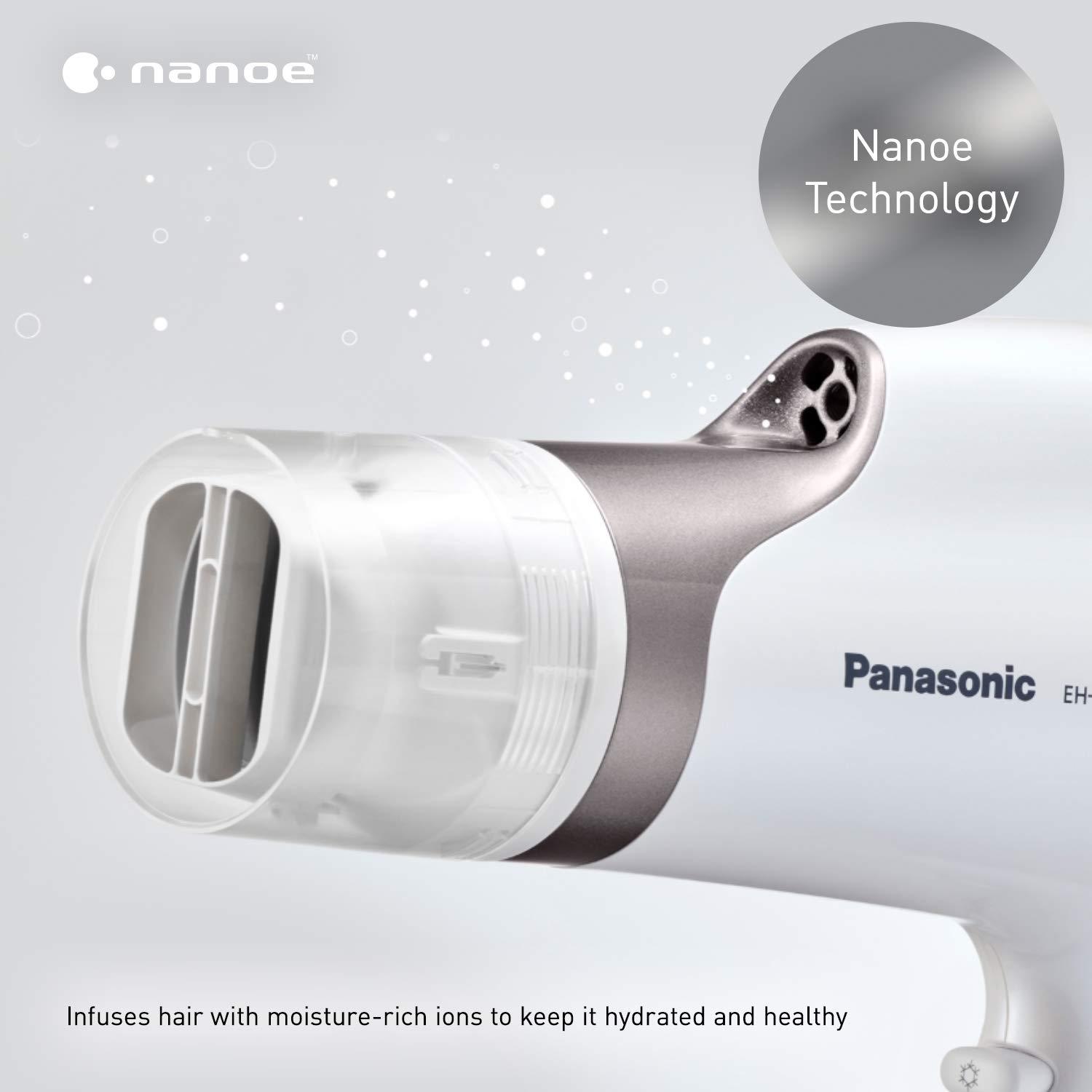 Panasonic Nanoe Salon Hair Dryer with QuickDry Nozzle, Diffuser