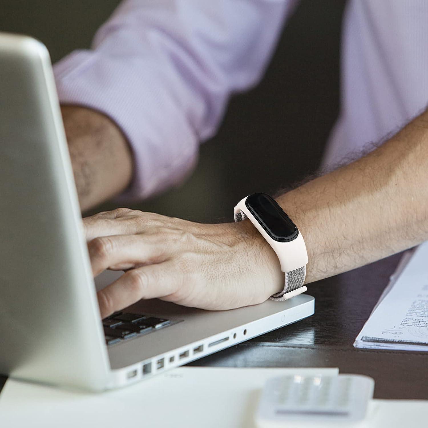 2 Pack Nylon Replacement Bands For Amazfit Band 5 - Soft Sport Strap Watchbands