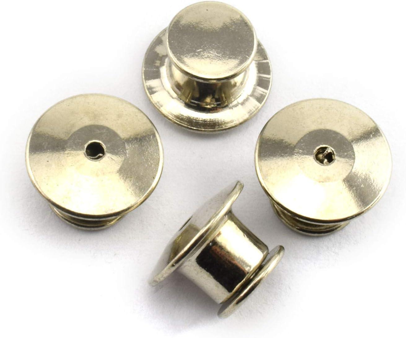 16Pcs Locking Pin Backs Metal Pin Keeper Parts Badge Brooch Fastener Clasp  Acces