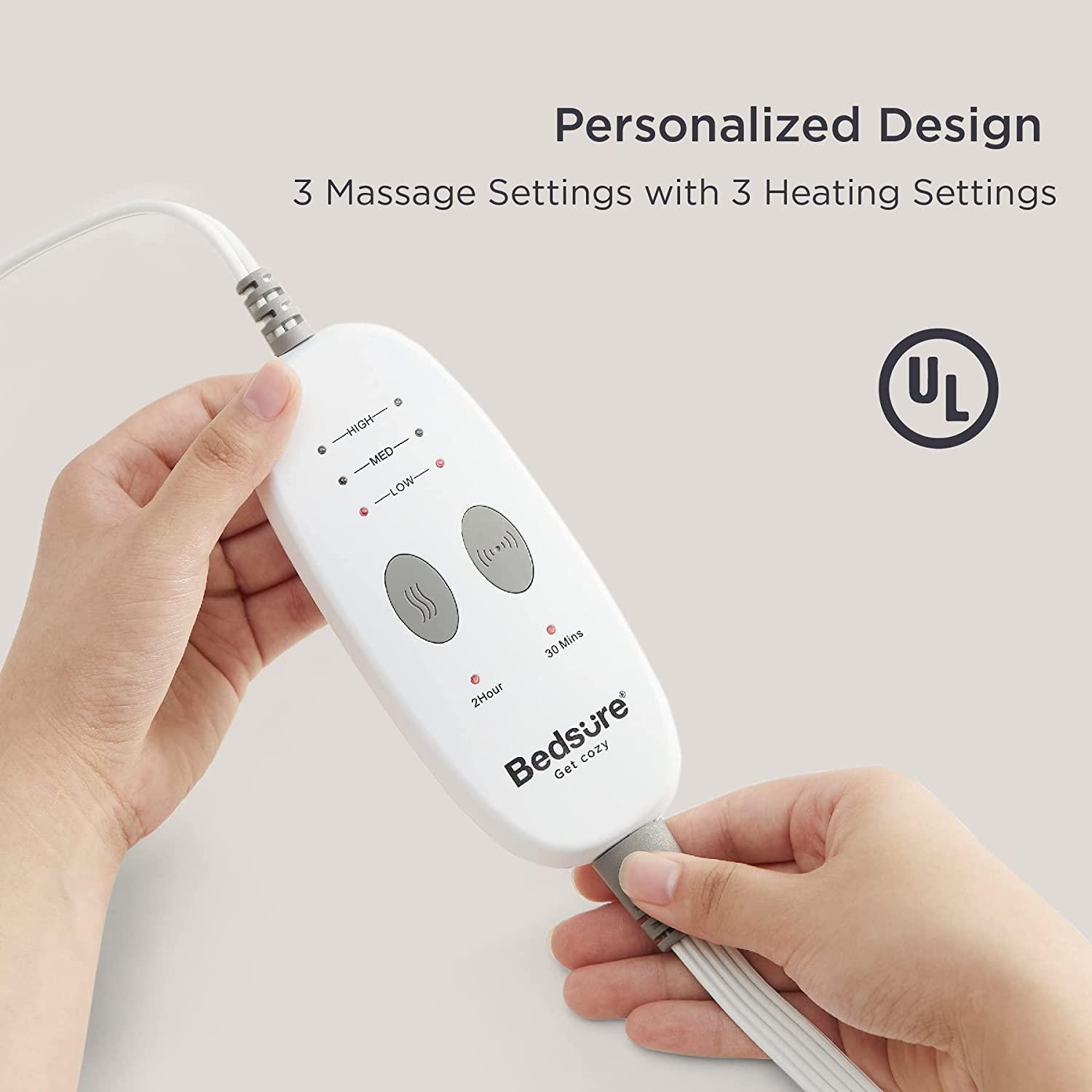 Bedsure Weighted Heating Pad with Massager Back Pain Relief