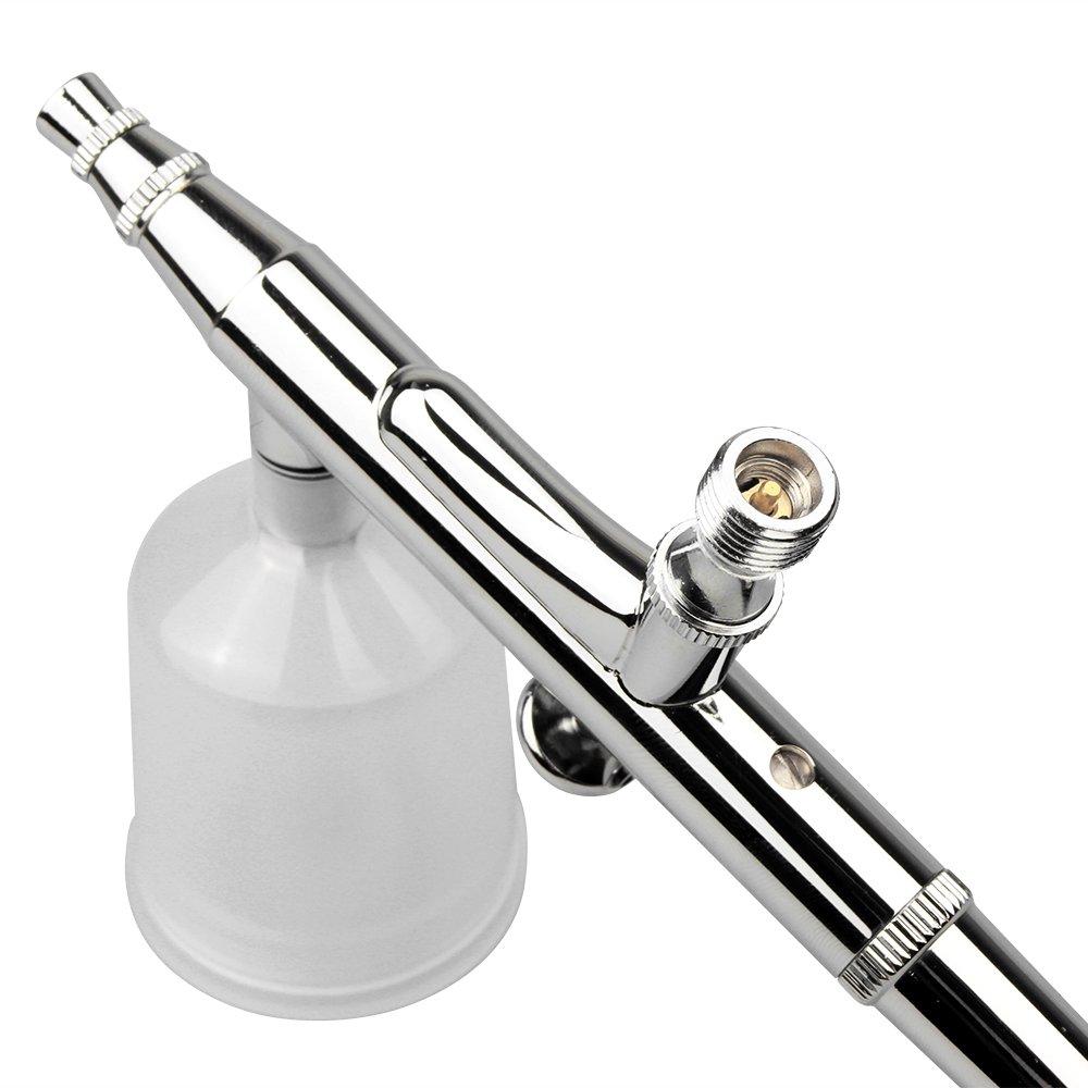 Pinkiou Airbrush Kit Large Capacity Cup DoubleAction Trigger AirPaint