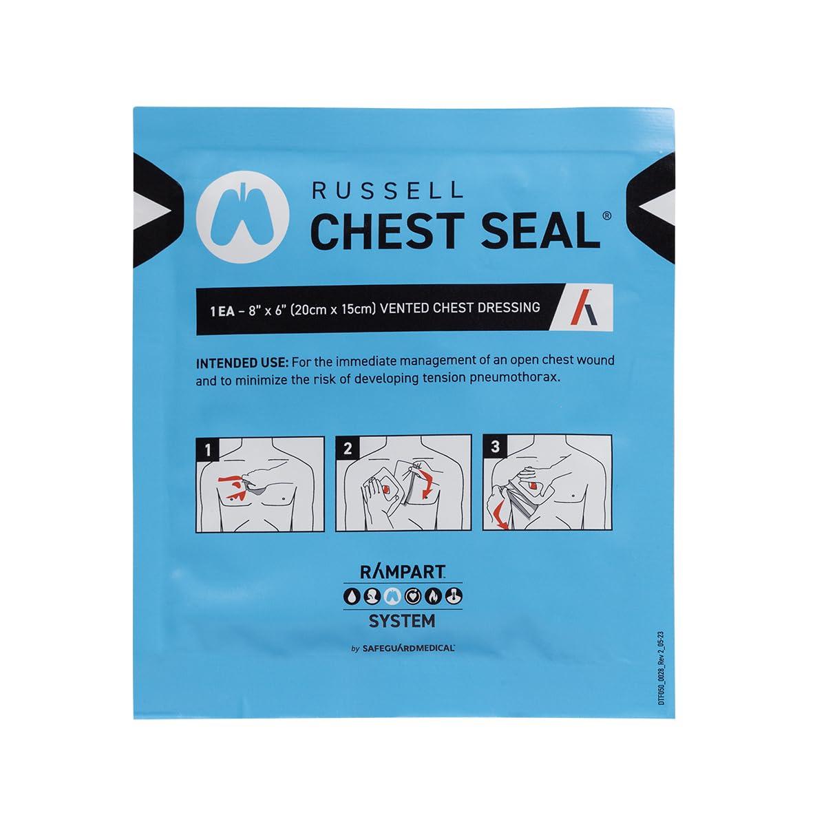 Buy Russell Chest Seal - Vented Chest Dressing for Open Chest Wounds ...