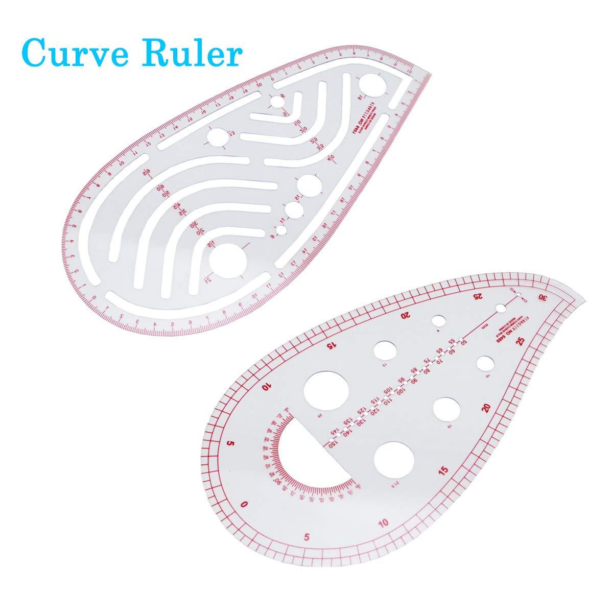 French Metric Ruler, 9 Styles Sew Curve Metric Shaped Ruler Measure