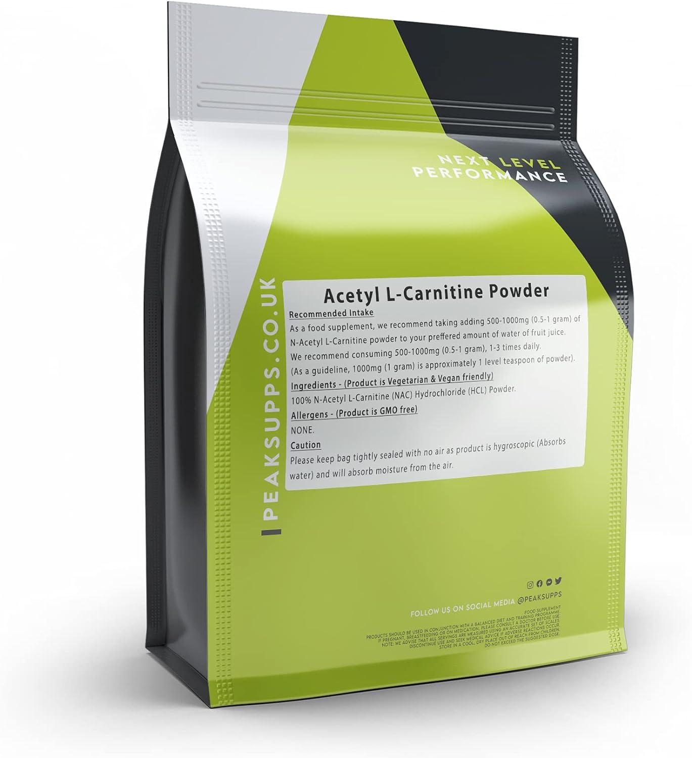 Pure Acetyl L Carnitine Powder 250g - Premium ALCAR Supplement | Buy Now  with Express International Delivery | GoSupps.com