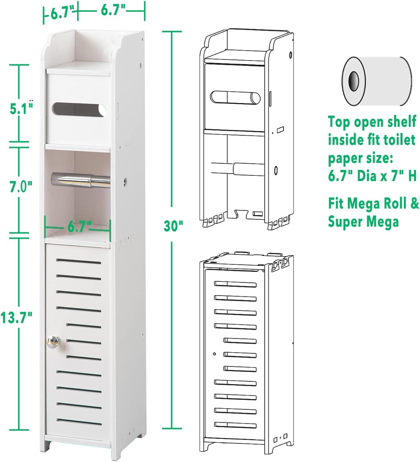Bathroom Storage Cabinet,Small Bathroom Storage Cabinet Great for Toilet  Paper H