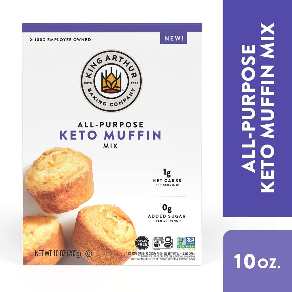 King Arthur Baking Keto Muffin Mix Low Carb & Keto Friendly 1g Net