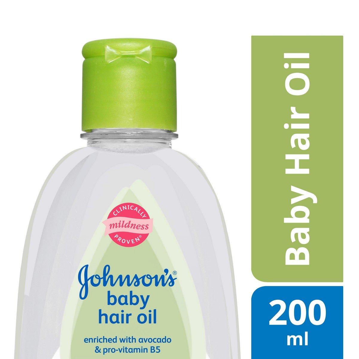 Johnson's Baby Hair Oil 200ml Nourishing and Gentle Formula