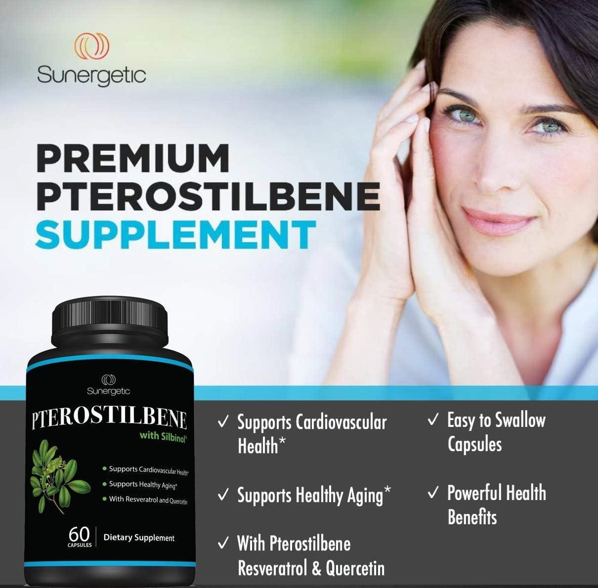 Premium Pterostilbene Supplement with Resveratrol & Quercetin 100mg