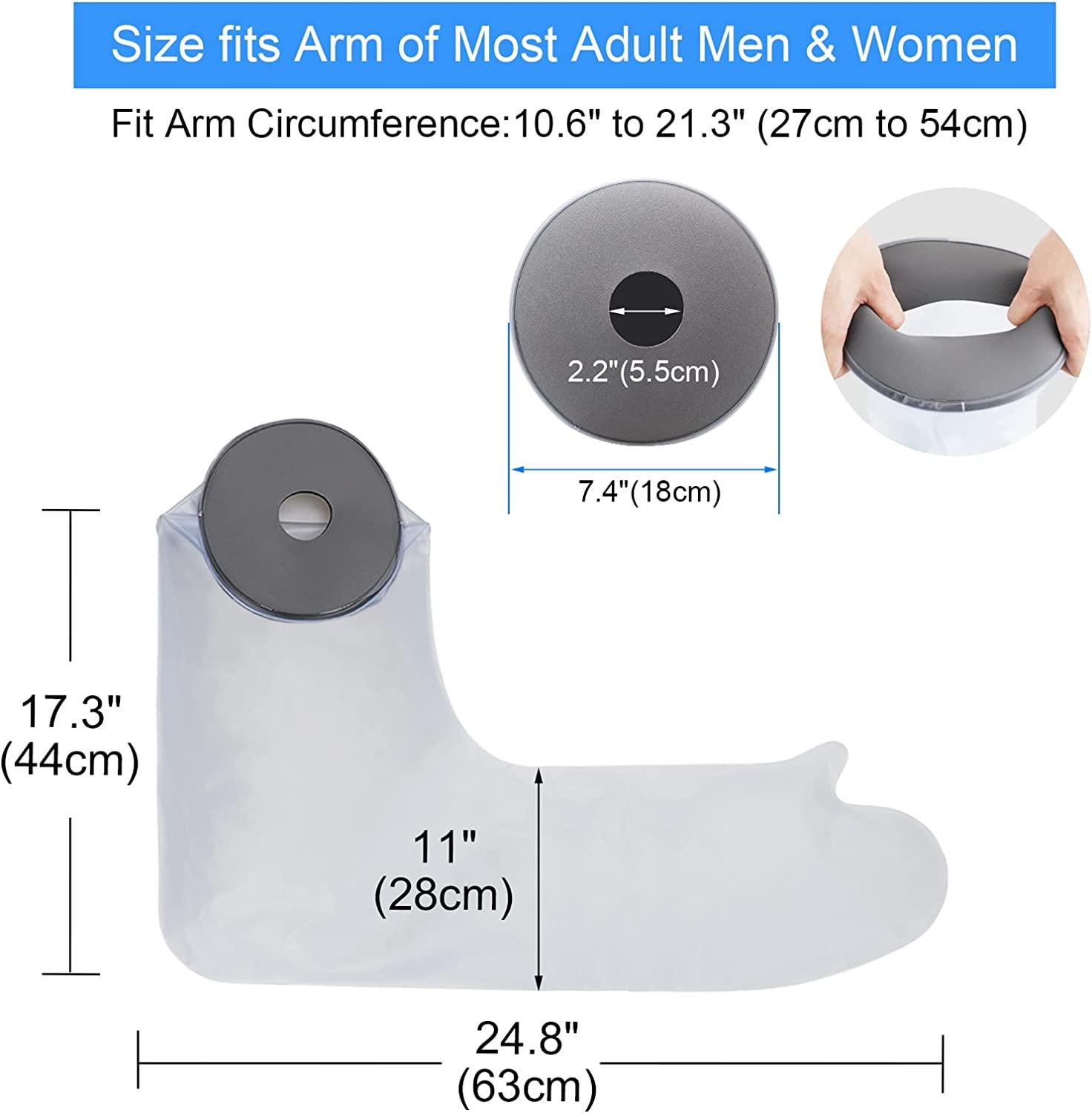 Waterproof Cast Covers for Shower Arm Adult Watertight Seal Full Arm