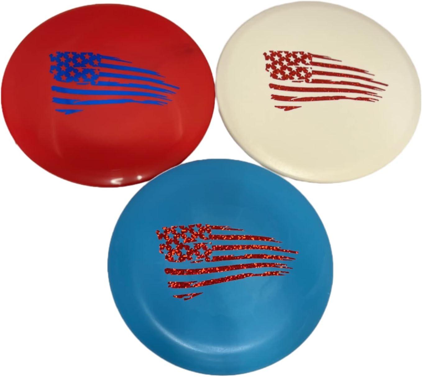 Disc Golf Set Red White & Blue Frisbee Golf Discs Set Disc Golf