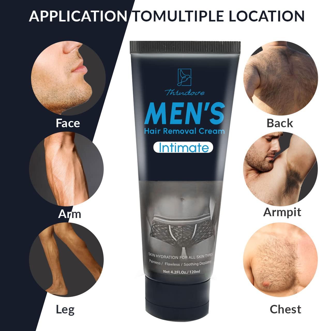 Intimate/Private Hair Removal Cream For Men, - For Unwanted Male Hair In  Intimate/Private Area, Effective & Painless Depilatory Cream, Suitable For  All Skin Types  Fl Oz (Pack of 1)