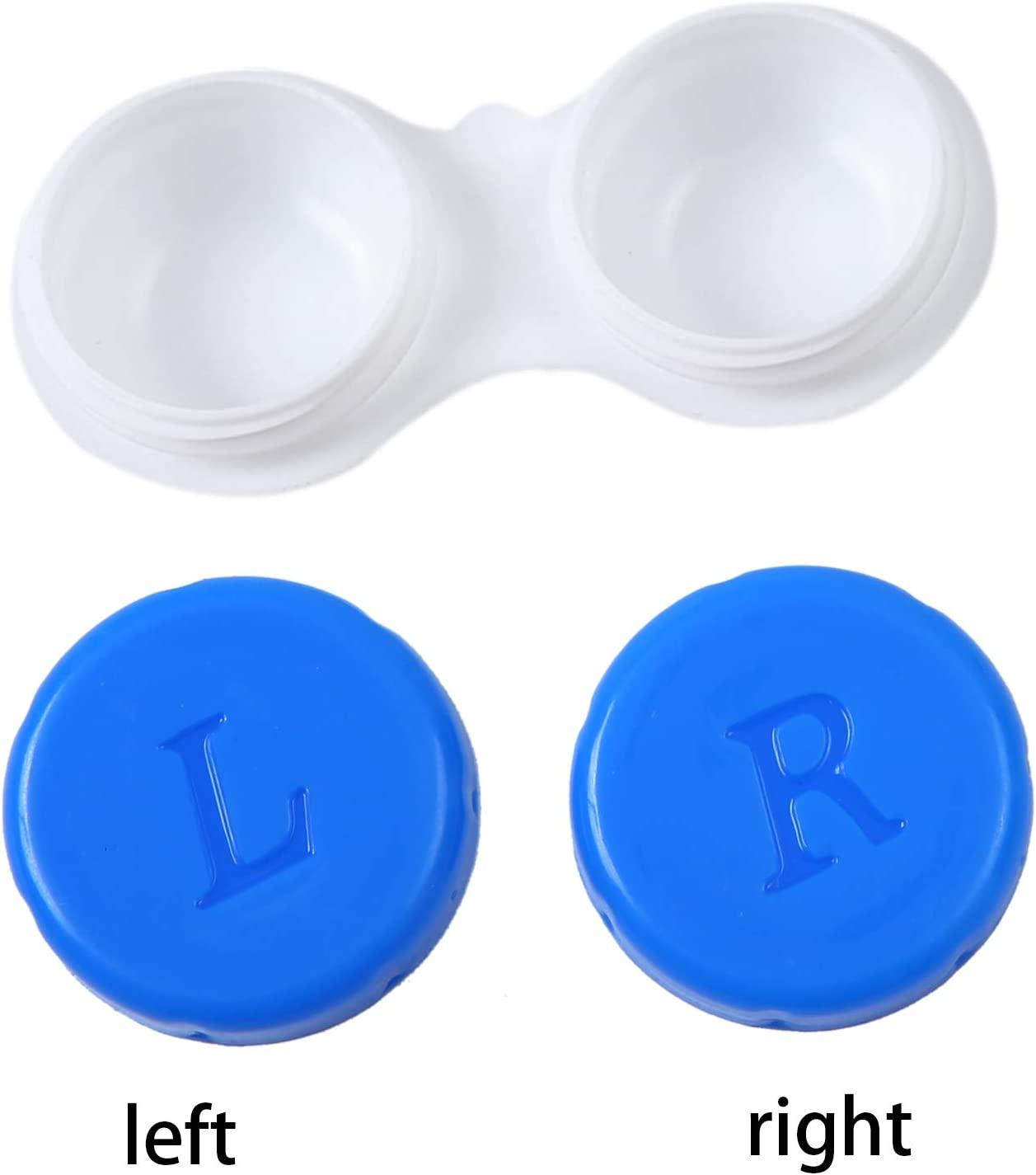 Elcoho 24 Pack Contact Lens Cases Contact Lens Holder Box Left/Right