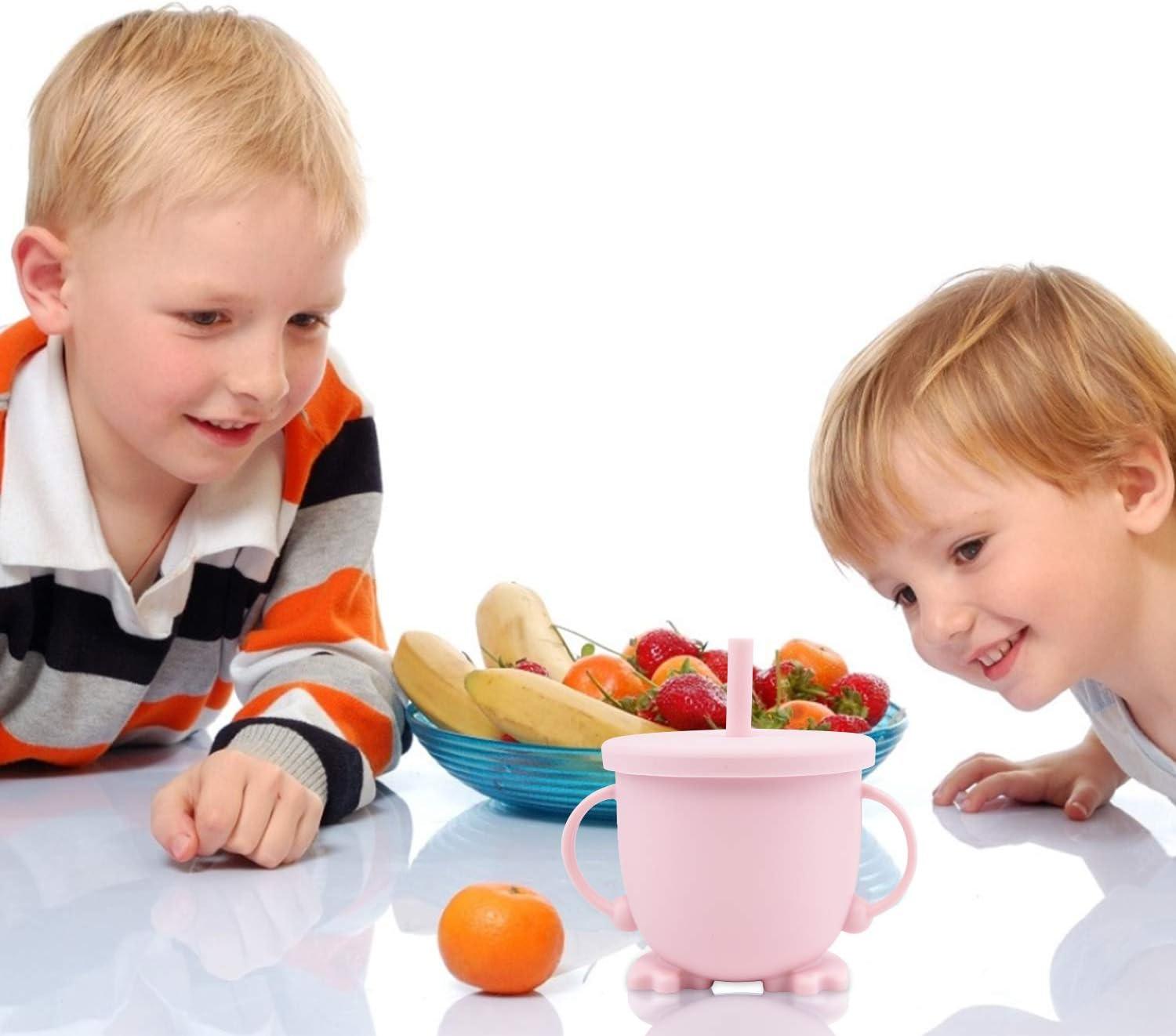 Linowos 2in1 Snack Cup & SpillProof Cup Snack Cup Silicone Toddler