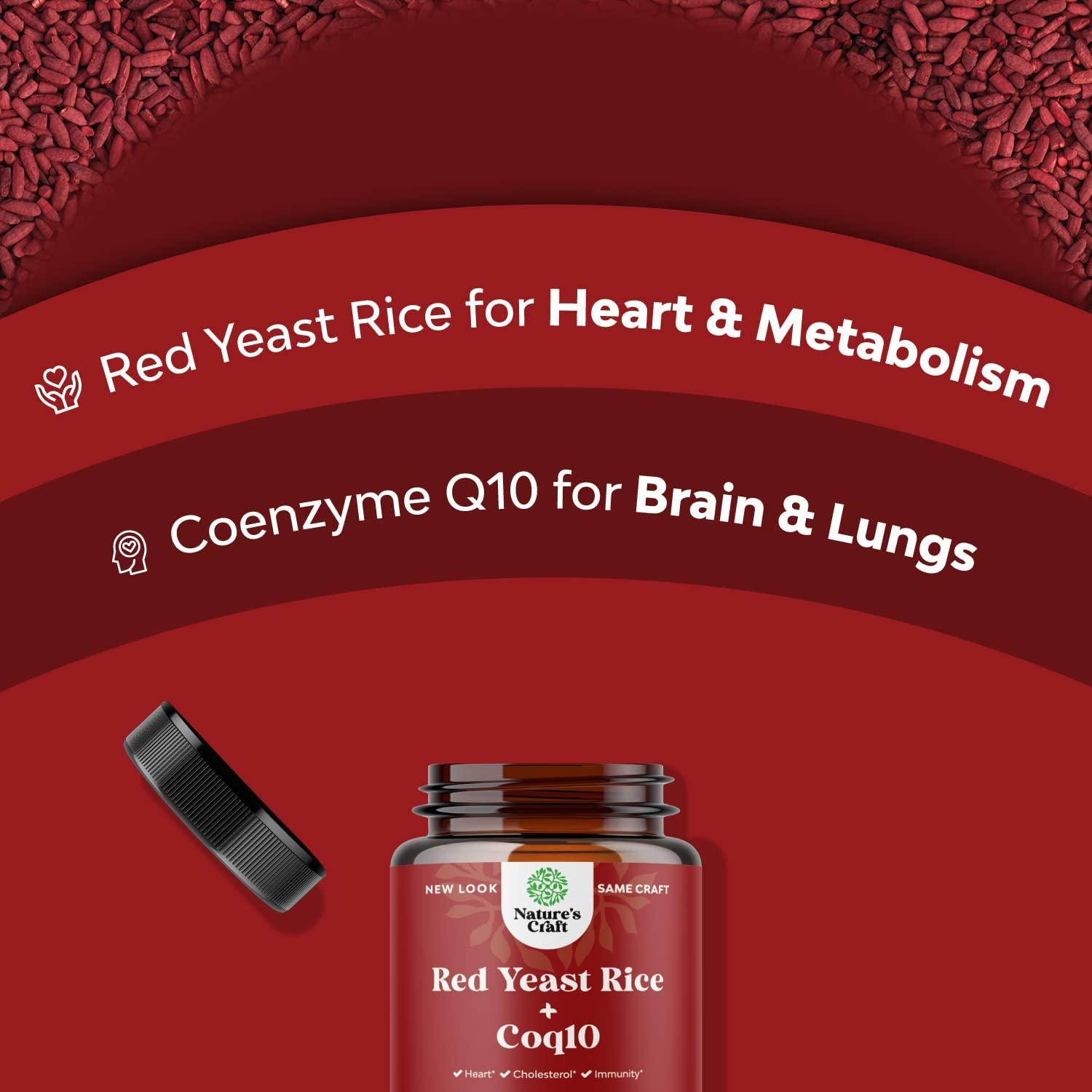 Red Yeast Rice with CoQ10 Supplement 1200mg Heart Health