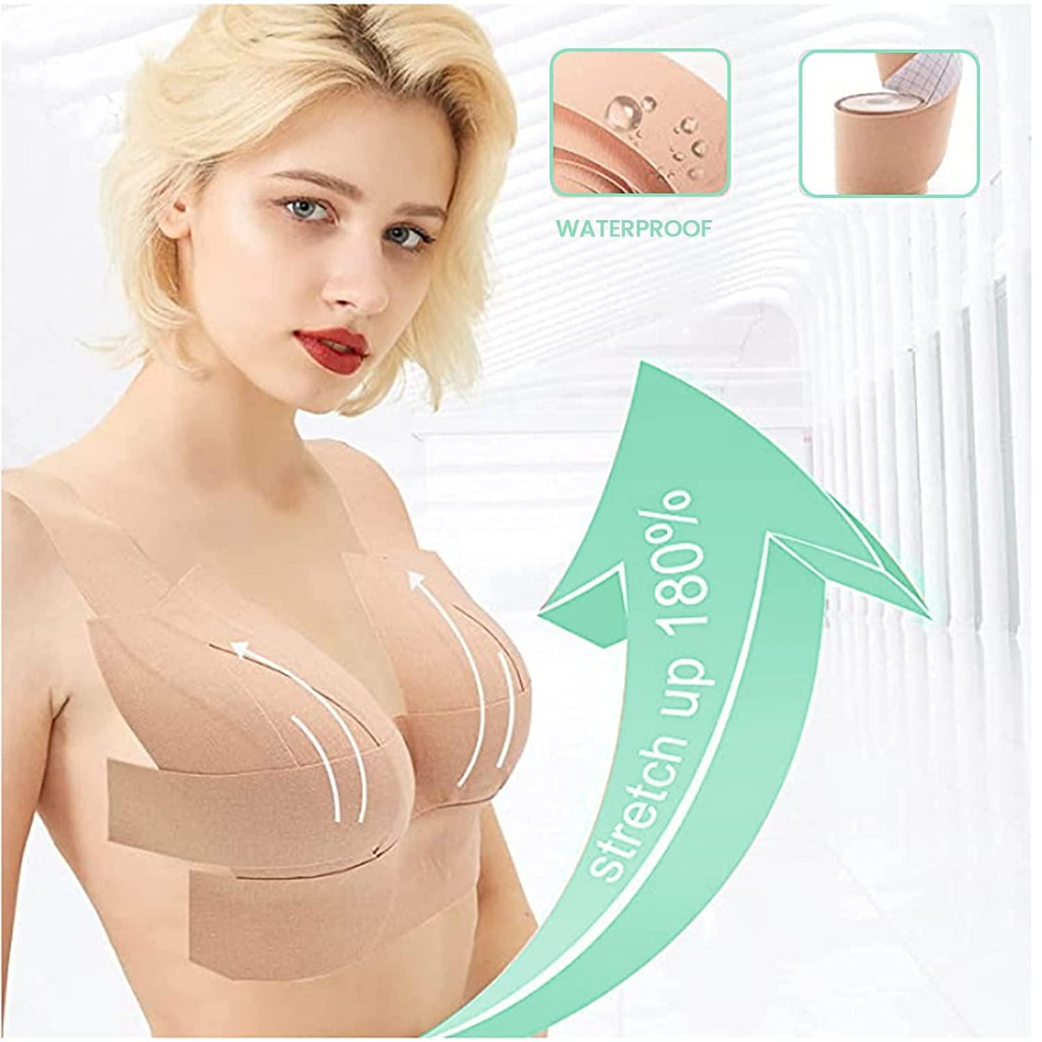 Boob Tape , Breast Lift Tape for A-E Cup Large Breast , Breathable