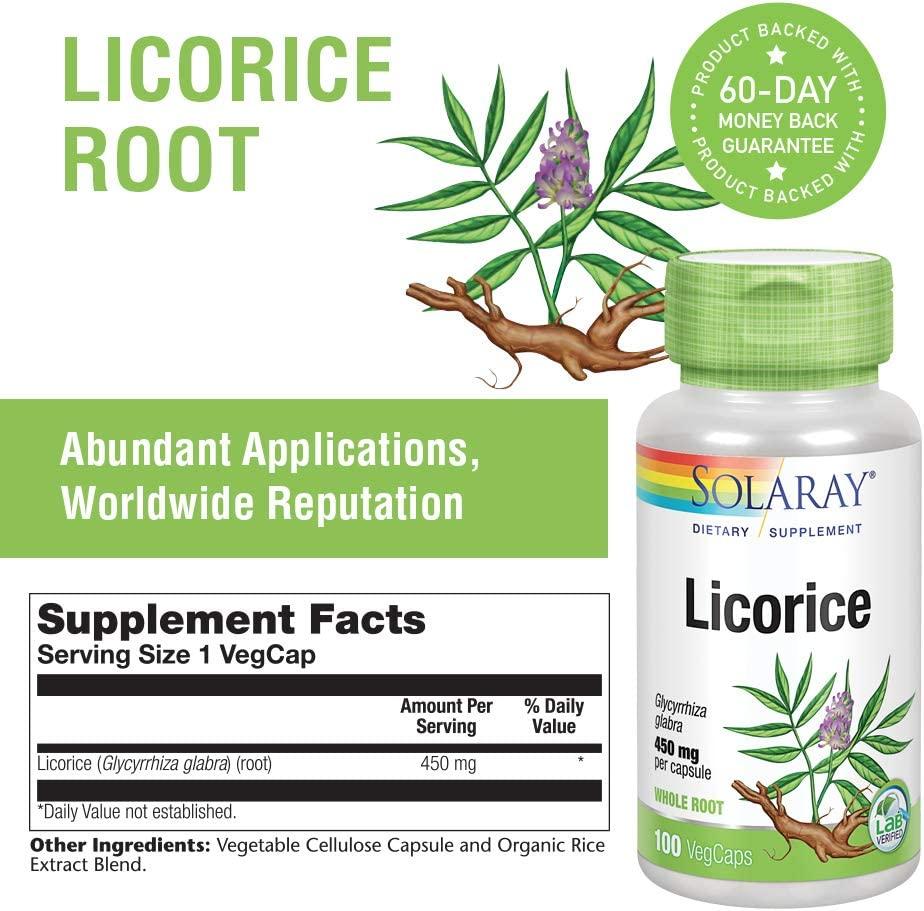Solaray Licorice Root 450mg Healthy Digestive System, Liver