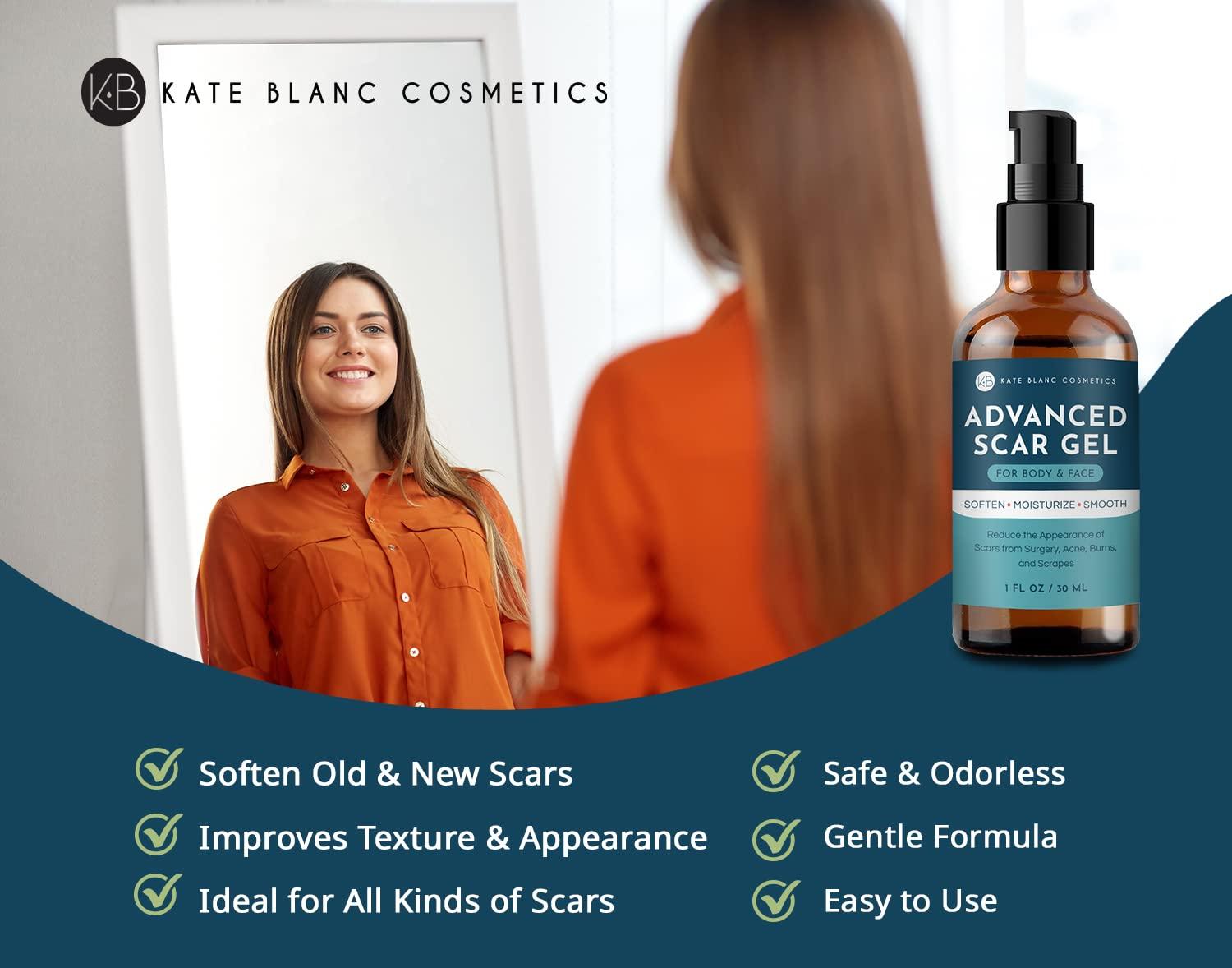 Advanced Scar Gel for Scar Treatment with Vitamin E (1 oz) Kate Blanc