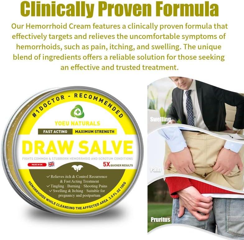 Natural Organic Herbal Hemorrhoid Cream Ointment Hemorrhoid Shrinking Treatment Hemorrhoid