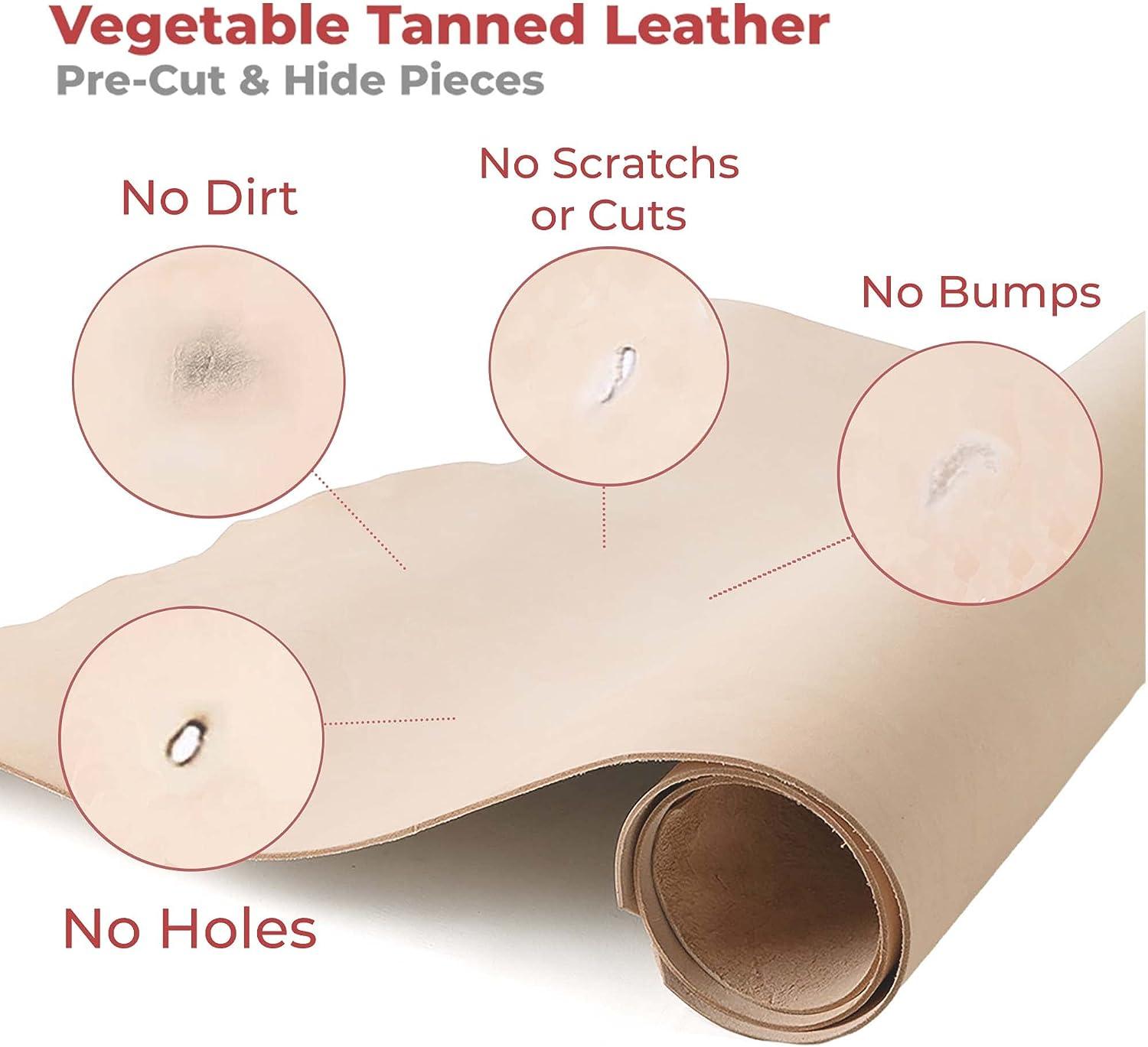 WTA Veg Tanned Leather Handmade Belt Blank Cowhide Strip Genuine Leather  Belt Strip DIY Gift Belt 19mm (0.75) Width,Natural
