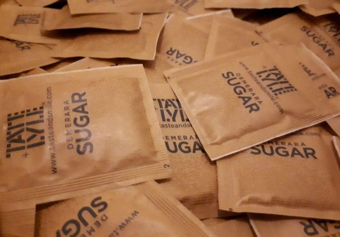 Brown Demerara Cane Sugar Sachets Individually Wrapped Pure Granulated