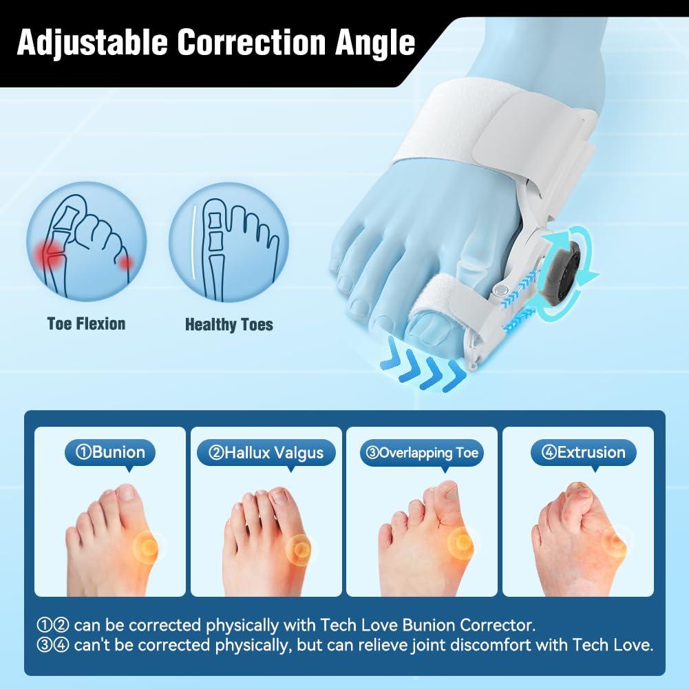 Tech Love Bunion Corrector Big Toe Straightener Day & Night Kit 1 x