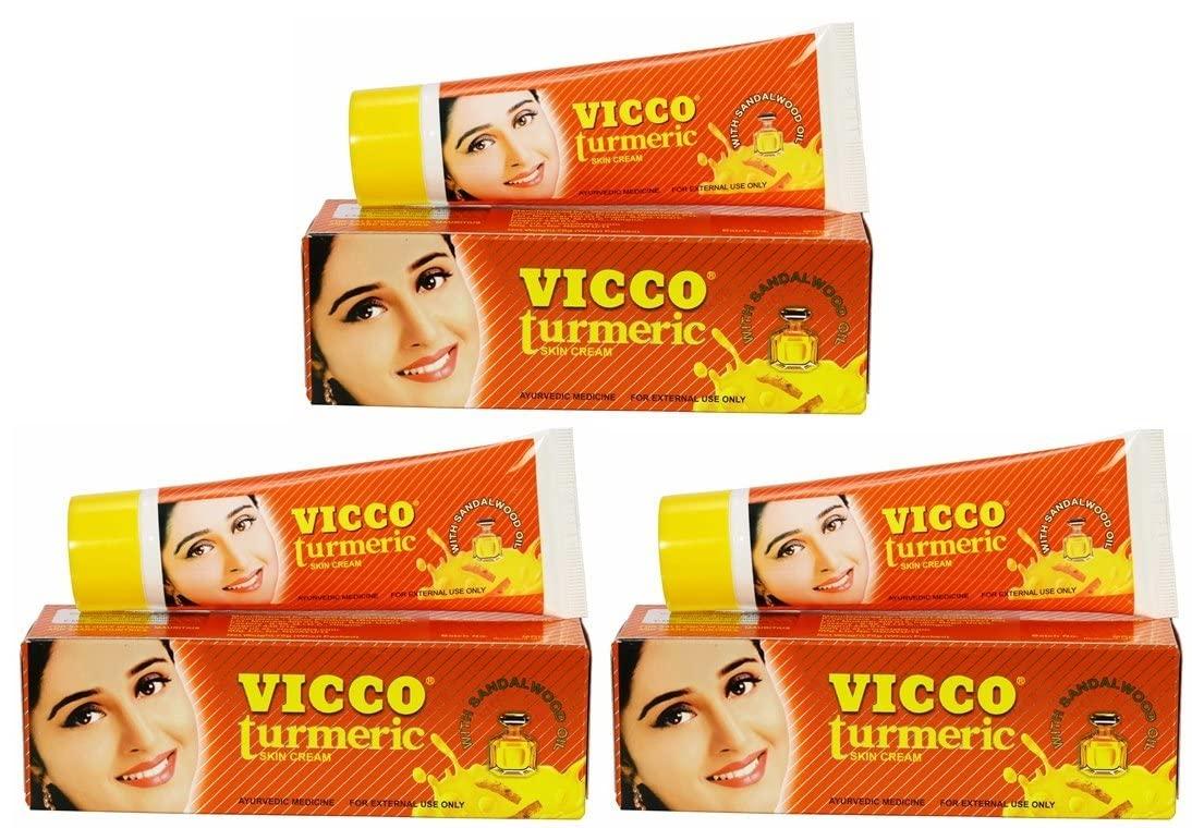 Vicco Turmeric Vanishing Cream with Sandalwood Oil Pack of 3 x 50gm