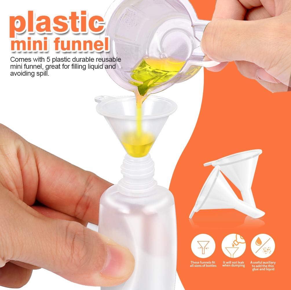 8x Metal Needle Tip Squeeze Bottle 33ML Liquid Oil Glue Plastic Dropper  Mini